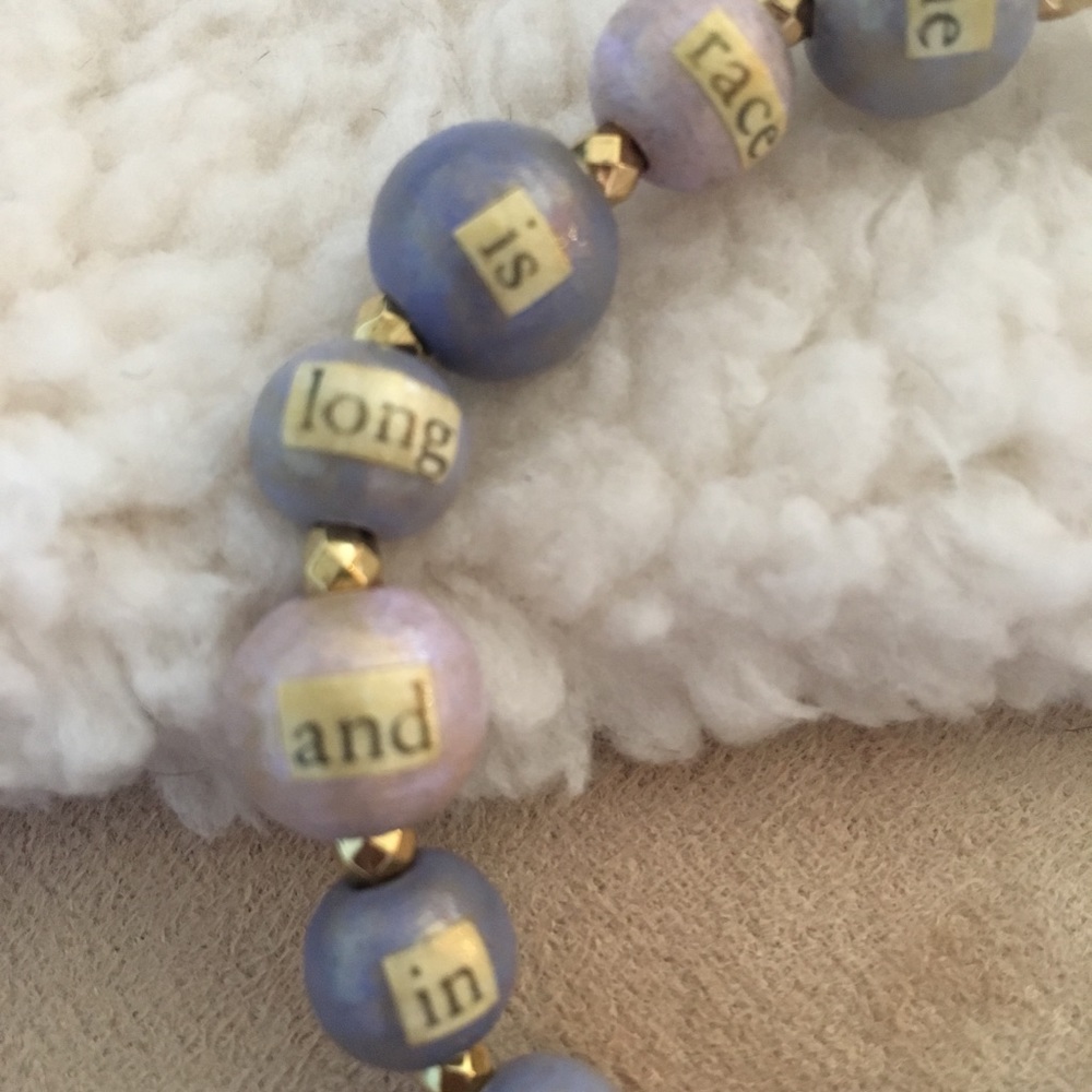 Inspirational beaded stretchy bracelet